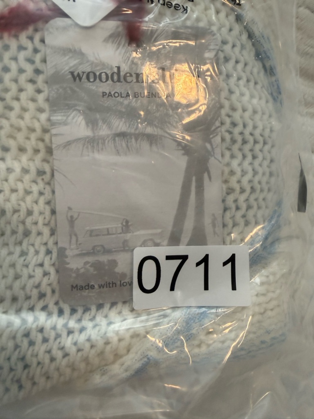 Wooden Ships BEACH Knit Tie-Dye Top in White and Light Blue NWT 0711 - Picture 8 of 8